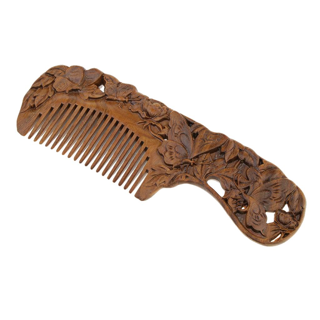 Antique Natural Sandalwood Wide Tooth Comb Hairstyle Detangling Classic Comb