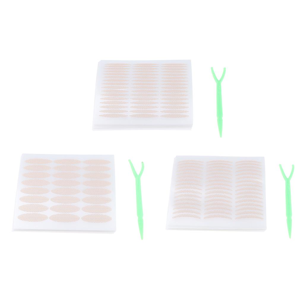 240 Pairs Invisible Fiber Double Eyelid Stickers Eyelid Lifting Strips Olive Shape