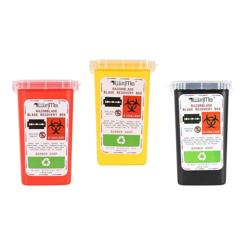 2xPlastic Small Sharps Biohazard Needles Blades Disposal Container Bin Red