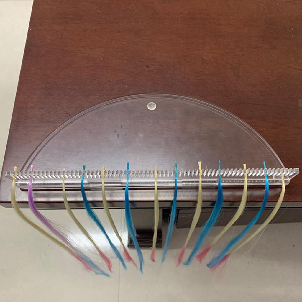 2xClear Acrylic Hair Extensions Wefts Holder Display Rack Stand for Braiding