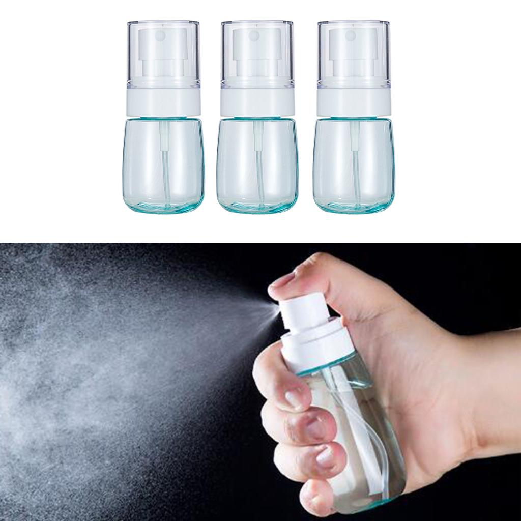 3pcs Empty Plastic Fine Mist Spray Bottle Perfume Container Atomizer 30ml Blue