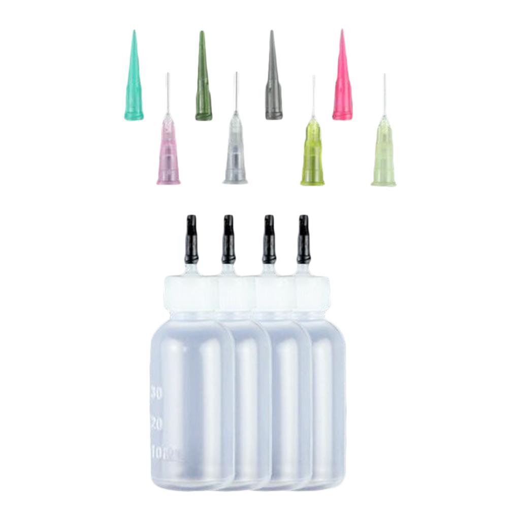 30ml Tattoo Ink Pigment Glue Oil Syringe Bottles with Precision Needle Tips