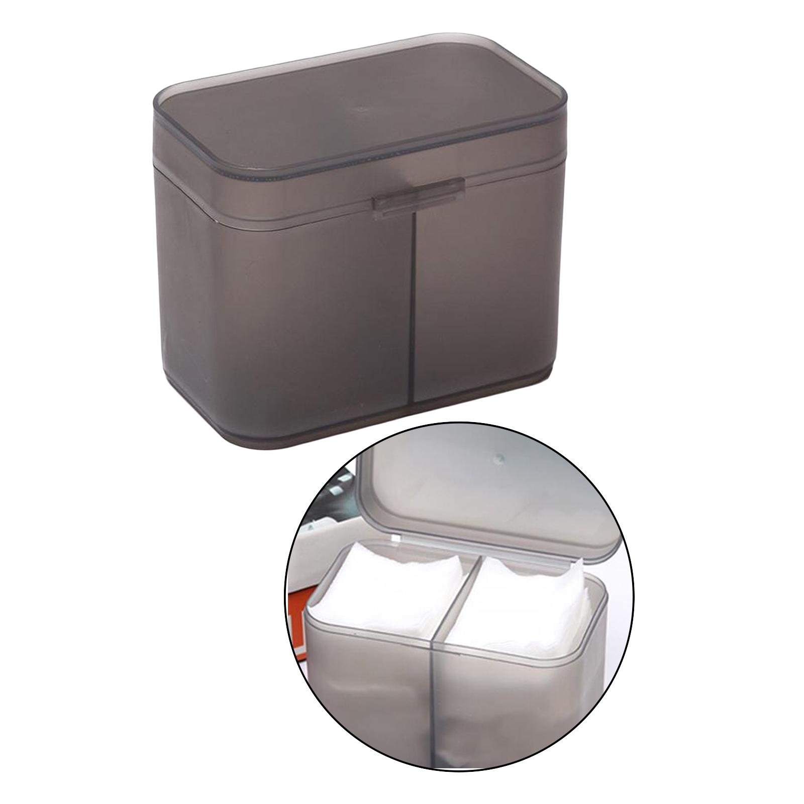 3PCS Plastic Organizer Holder Cotton Swab Nail Towels Makeup Pads Storage