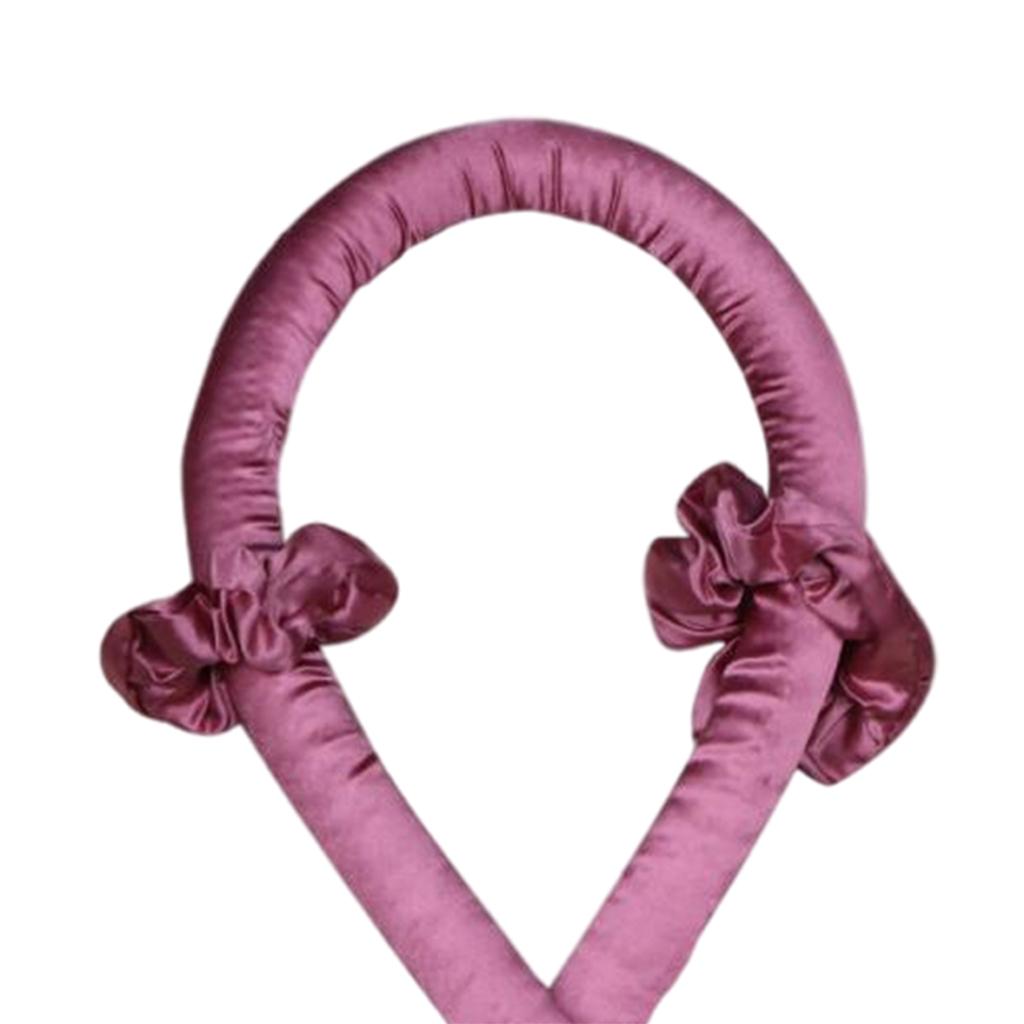 Women Styling Heatless Curling Rod Headband Wave Curls Curler Dark Purple
