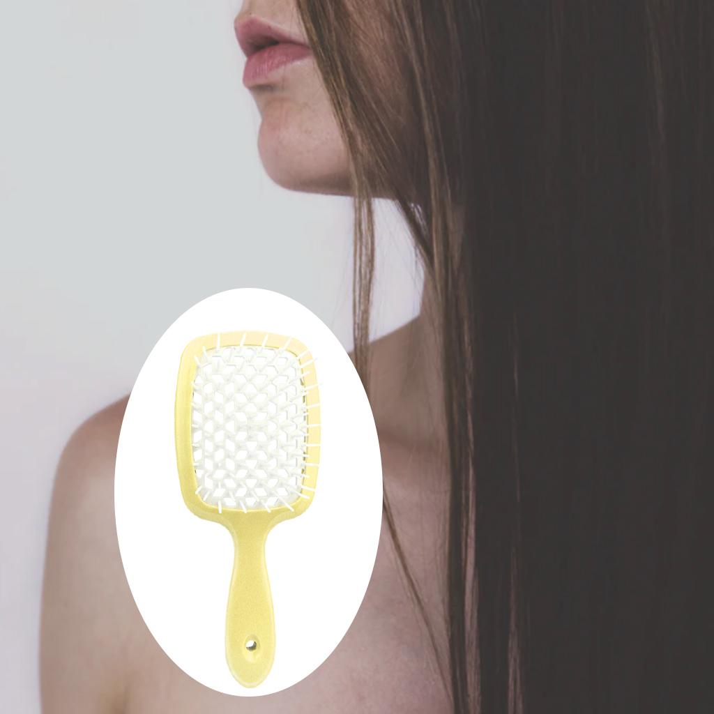 Hair Brush Vented Styling Anti-Static Hairdressing for Curly Hair Yellow