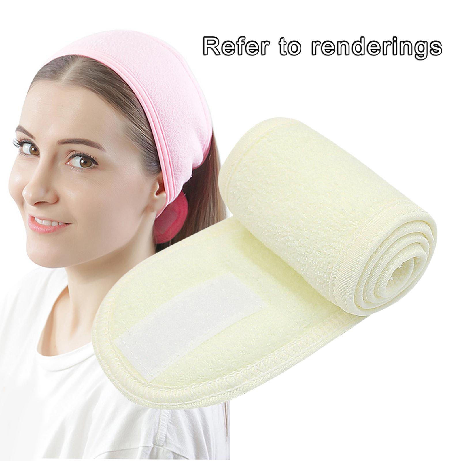 SPA Facial Headband Stretch Washable for Facials Makeup Bath Yellow