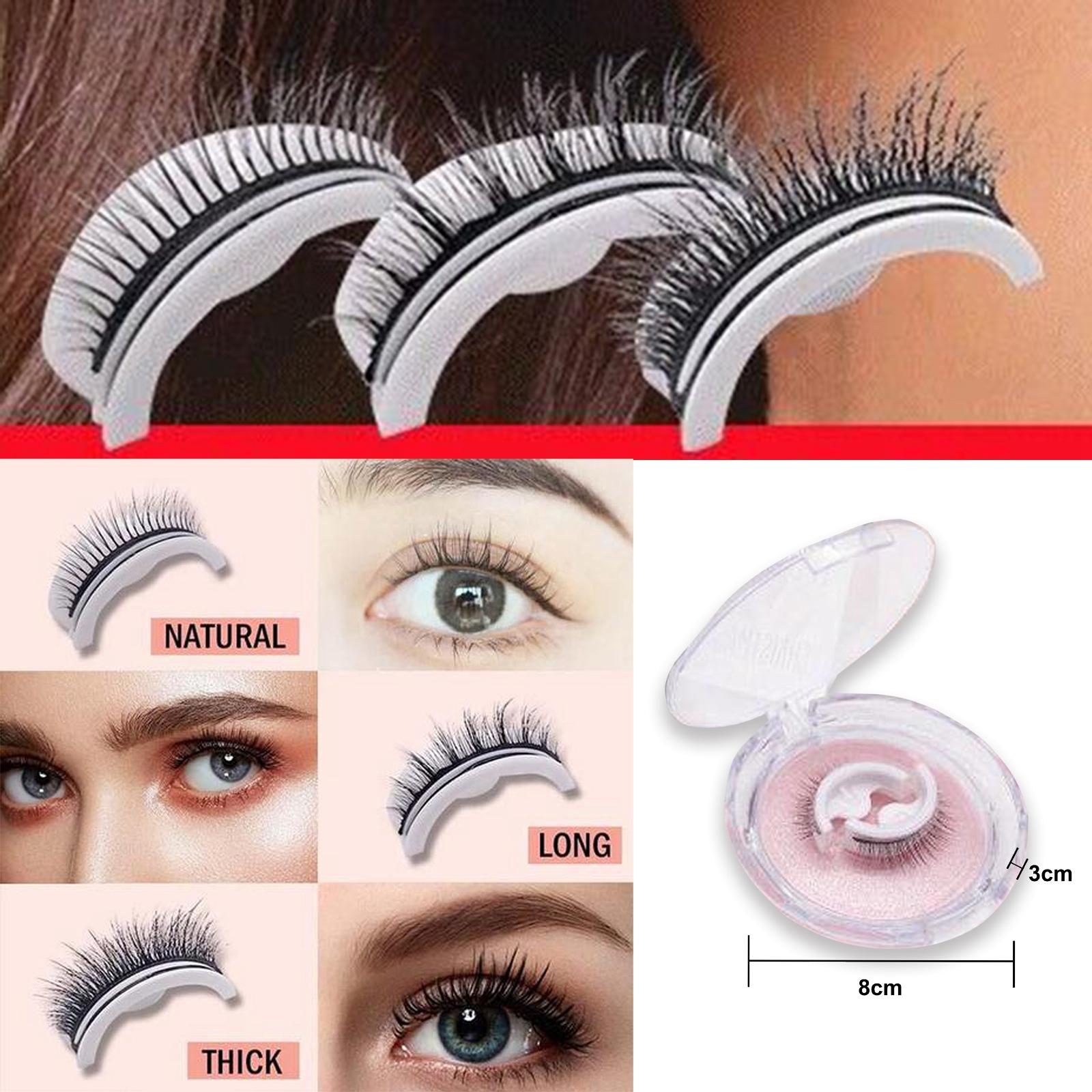 Self Adhesive Fake Eyelashes Reusable Long Lasting for Girls Women Thick