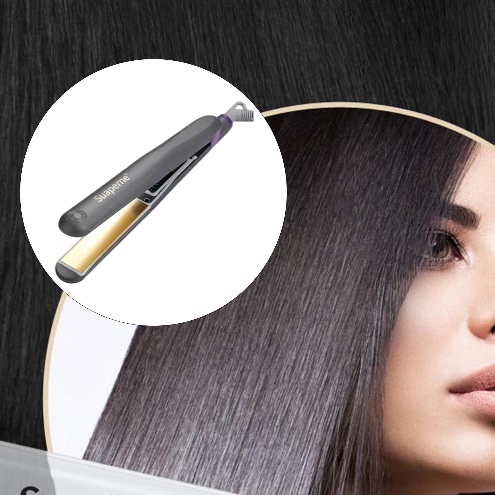 2 in 1 Hair Straightener Curler Curling Iron Professional Waterproof Grey