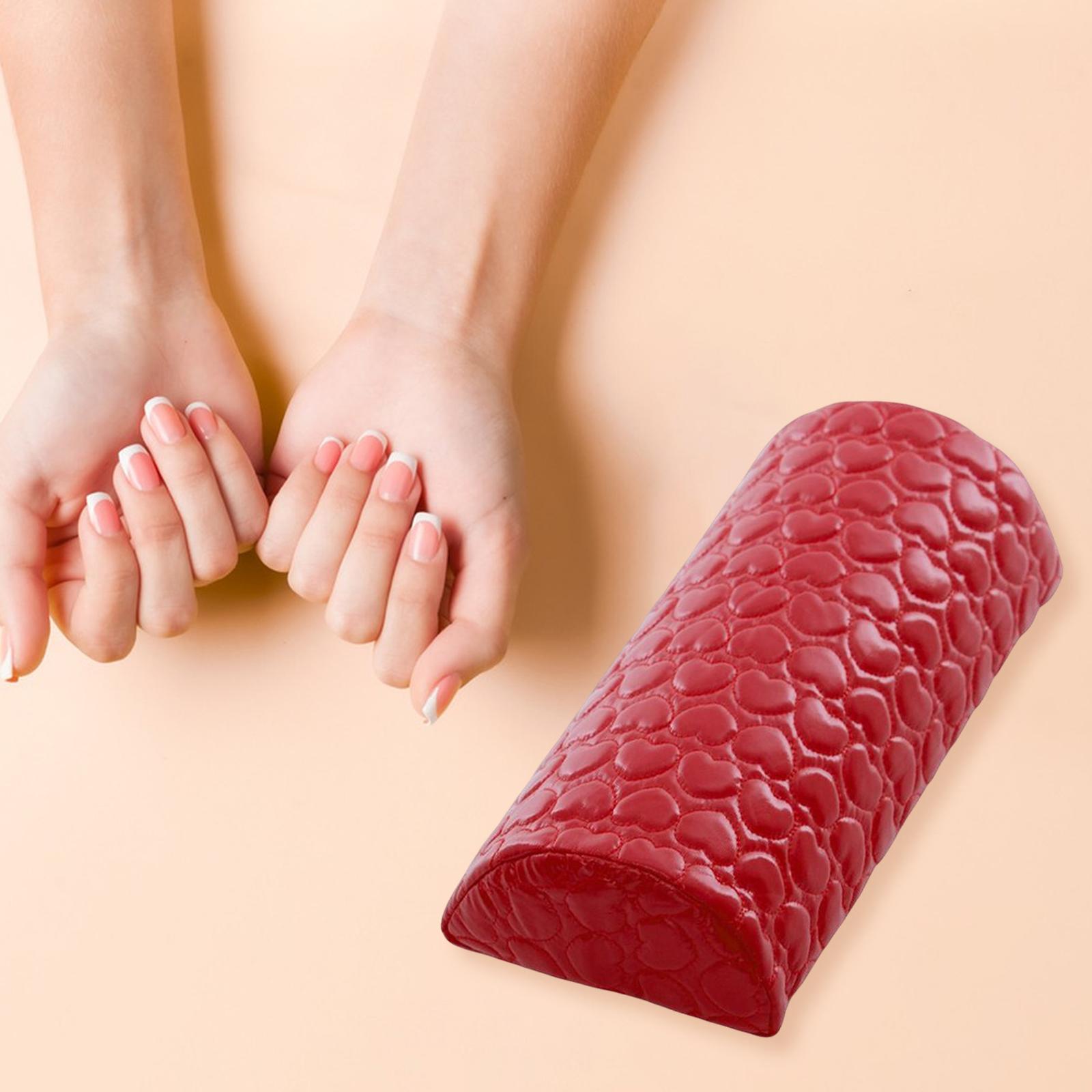 Nail Armrest Manicure Tool Makeup Hand Salon Holder Pillow Cushion Red