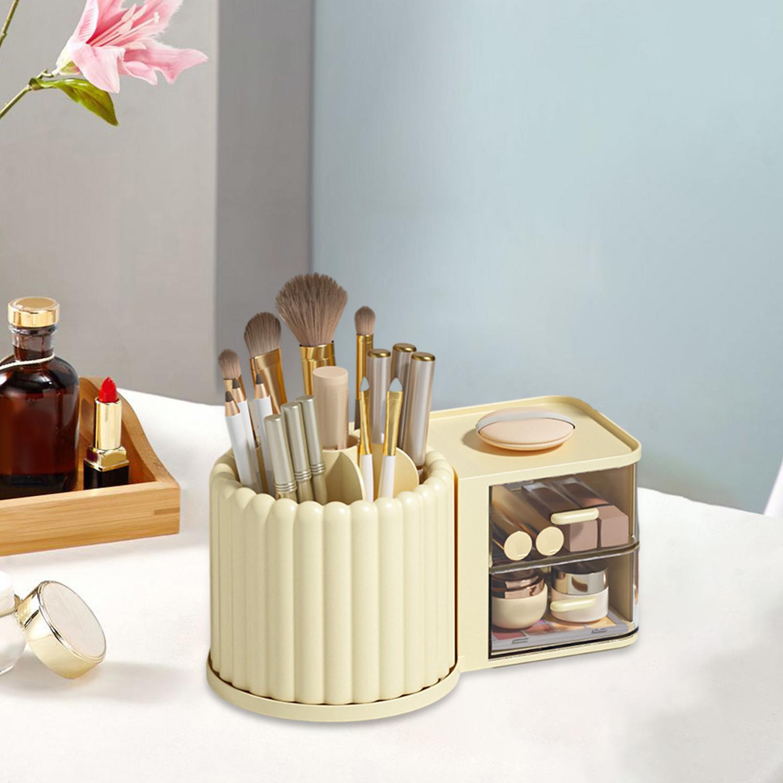 Drawer Desktop Organizer Large Capacity Makeup Brush Holder for Counter Home