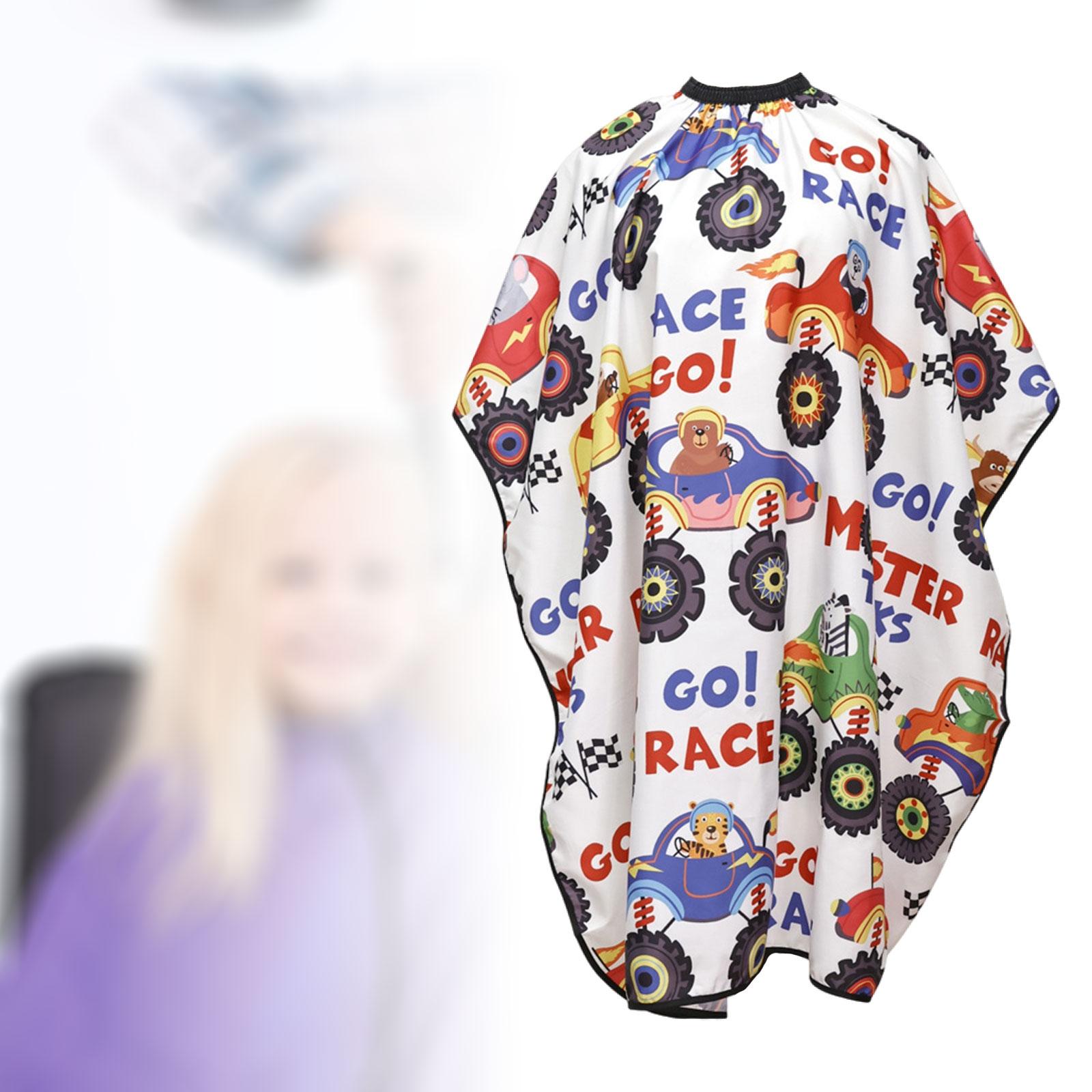 Kids Barber Cape Washable Reusable Adjustable for Home Hair Dye Hairdressing
