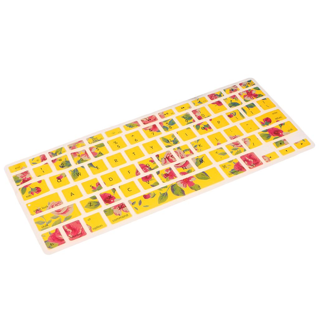 Ultra Waterproof Dust-proof Silicone Keyboard Cover Skin Yellow Flowers