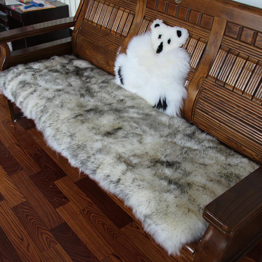 Artificial Sheepskin Rug Deluxe Fluffy Bed Runner Warm Bedside Carpet