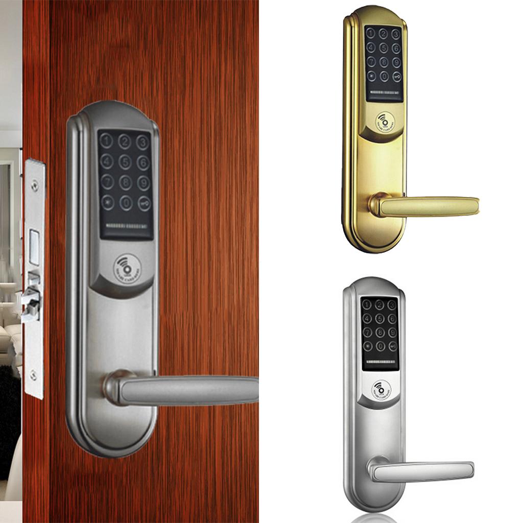 Smart Door Lock Ir Card Key Password Keypad Home Security System