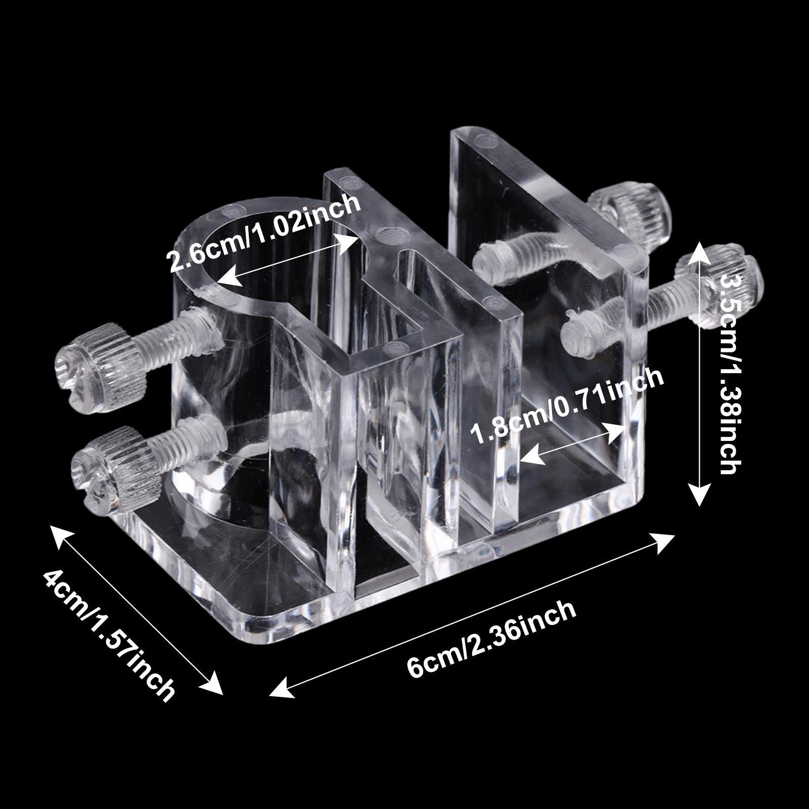 3xAcrylic Aquarium Fish Tank Water Hose Pipe Fixing Clip Tube Holder Clamp