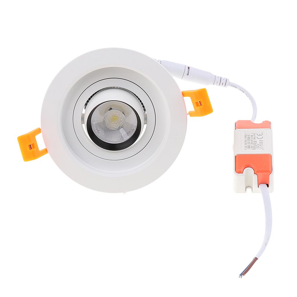 Recessed Adjustable LED Downlight COB Ceiling Spotlight with LED Driver  10W