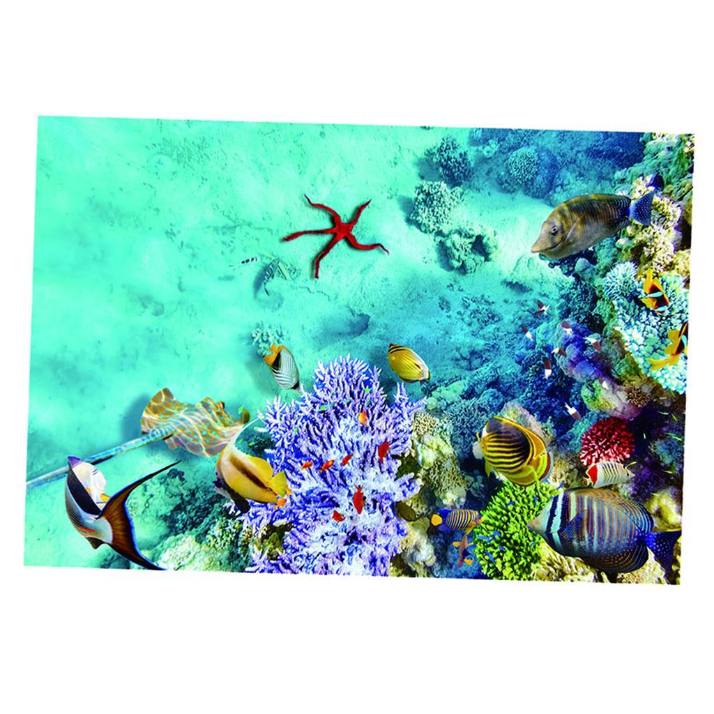 1 Piece Aquarium Background Sticker Adhesive Wallpaper Tank Pictures | eBay