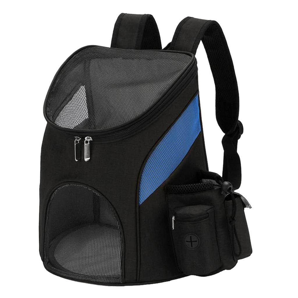 Pet Carrier Backpack Adjustable Pet Cat Dog Travel Bag  Blue Black L