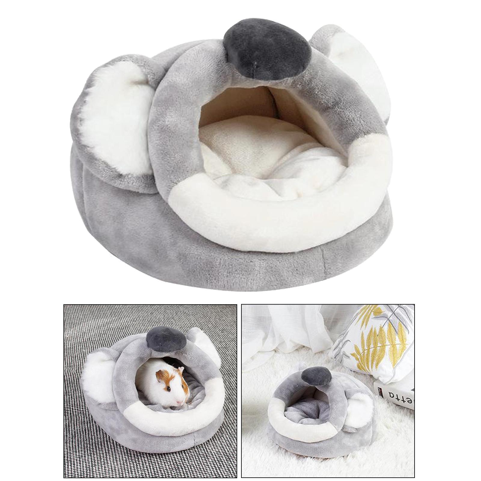 2xGuinea Pig House, Hamster Hedgehog Winter Nest, Small Animals Warm Gray L