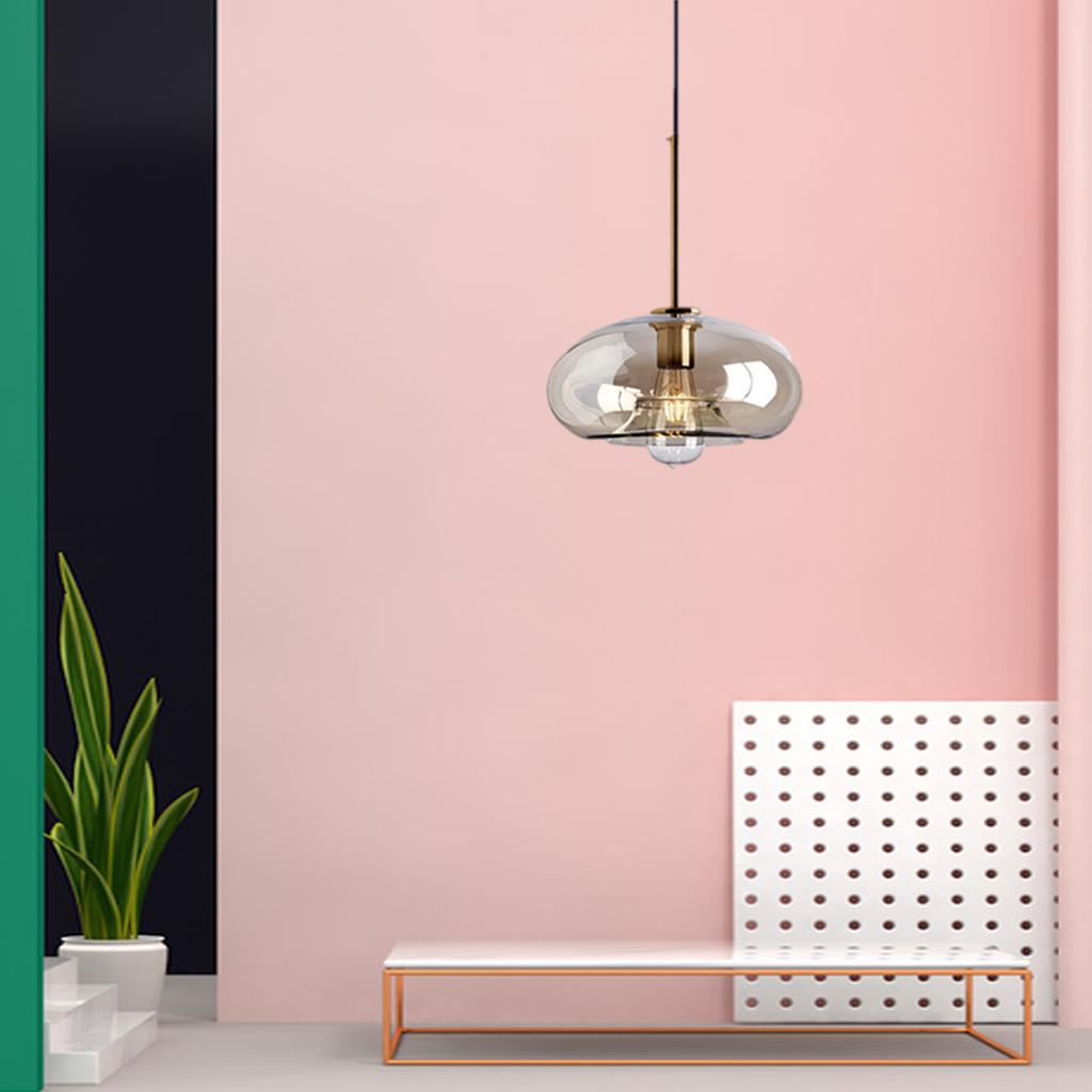 Glass Ceiling Pendant Light Club Lighting for Kitchen Island 33x28cm