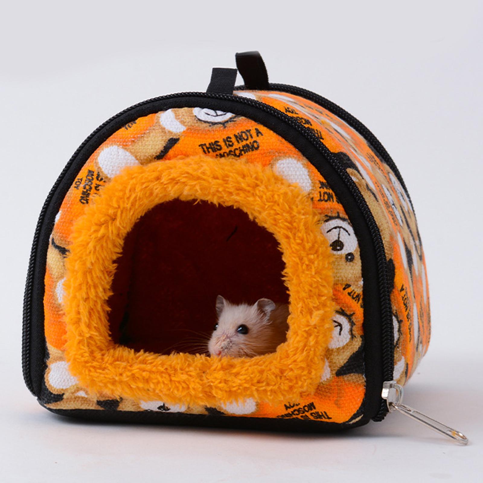 Guinea Pig Bed Nest Hamster House for Sugar Glider Rabbit Small Pet Supplies Brown Bear S