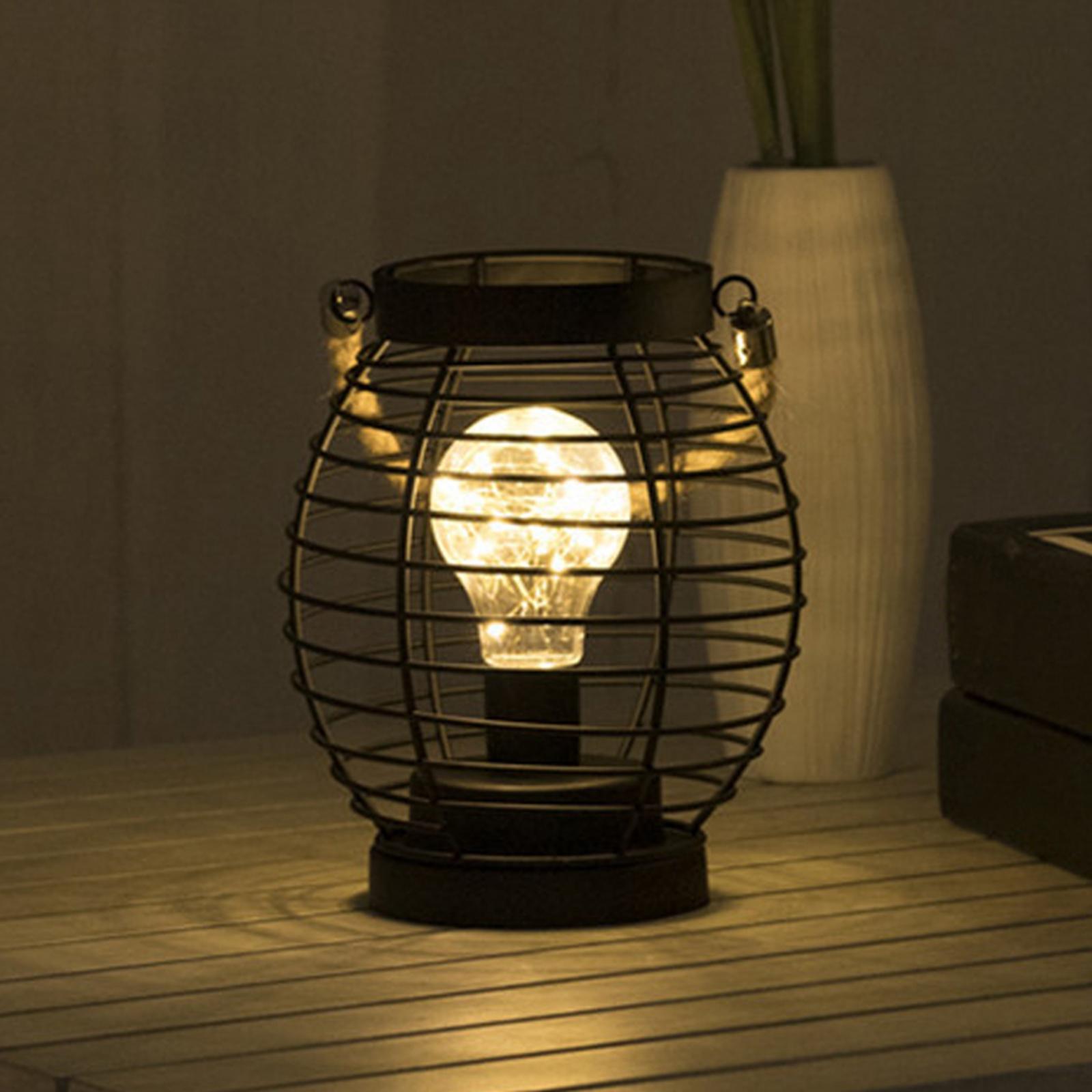 Hollow Out Table Lamp Night Light Bedroom Home Wedding Lantern 15x15X20cm