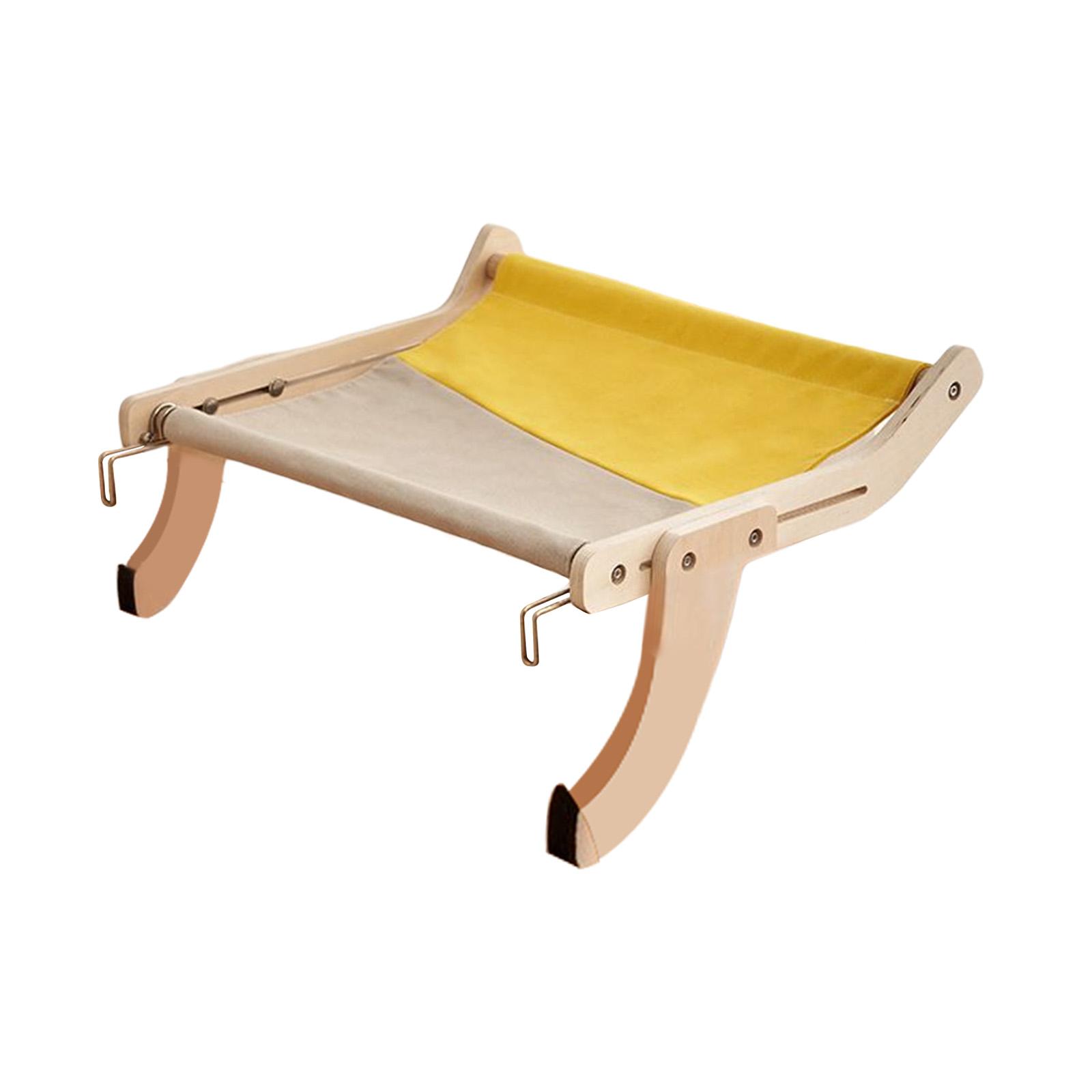 2Pcs Cat Window Perch Lounge Mount Hammock Adjustable Seat Yellow and Blue