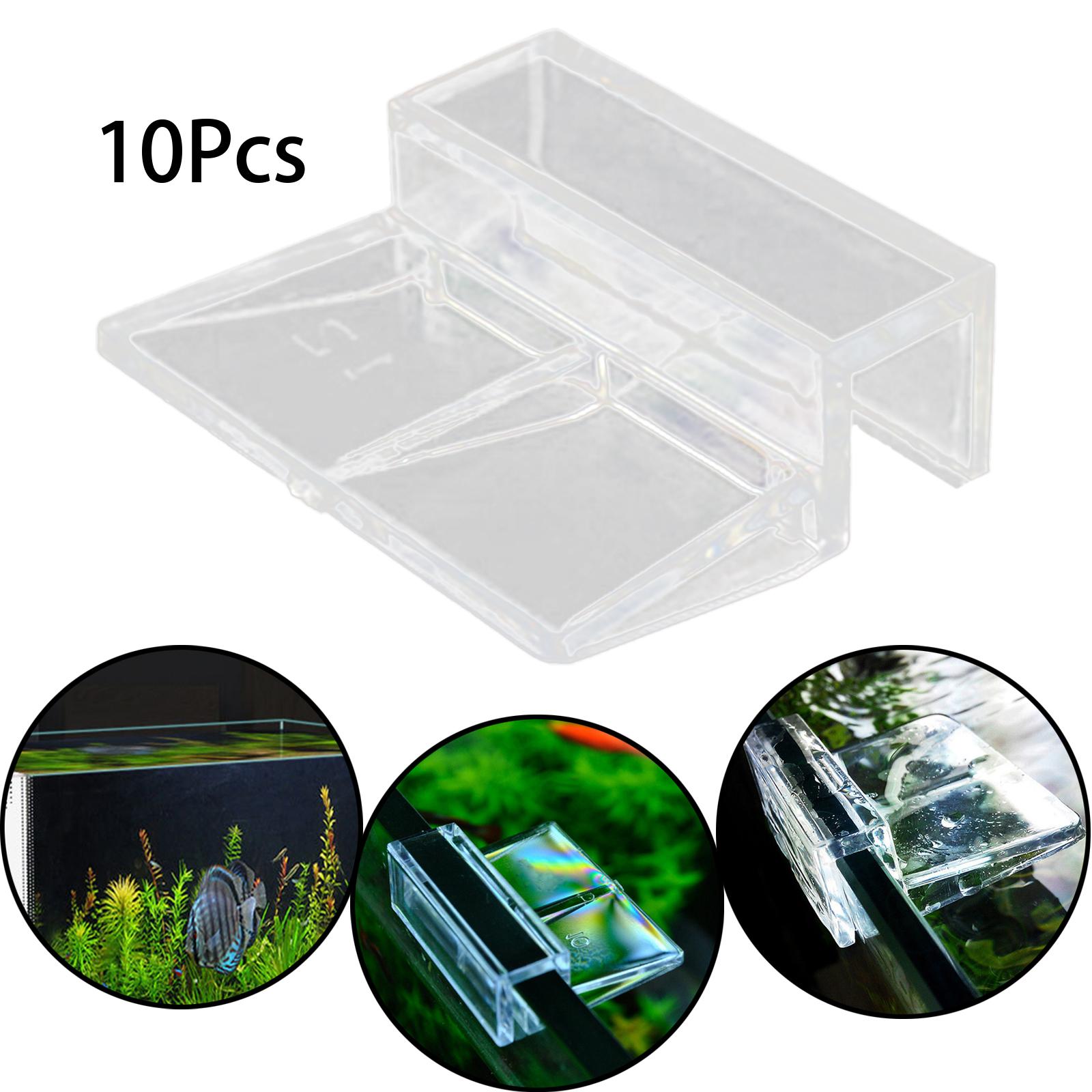 10Pcs Aquarium Screen Net Clips Multi Purpose Glass Fixed Cover Bracket 12mm