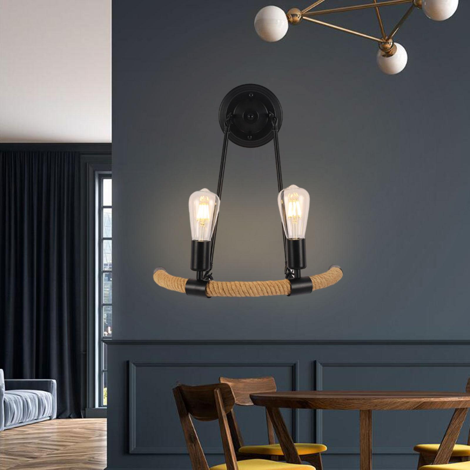 Wall Light Creative Rustic Plug Wall Sconces for Kitchen Restaurant Bathroom