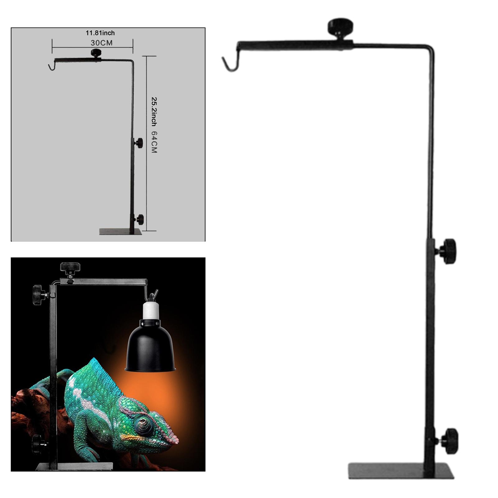 Amphibians Crawler Heat Lamp Holder Multifunctional for Spiders Turtles Rogs 30cmx64cm