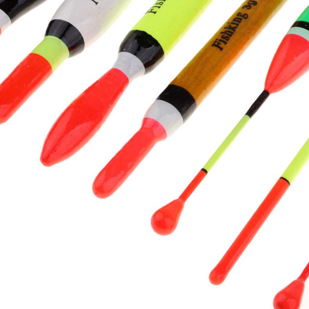 10pcs Balsa Wood Floats Bobbers Vertical Fishing Buoy Carp Coarse