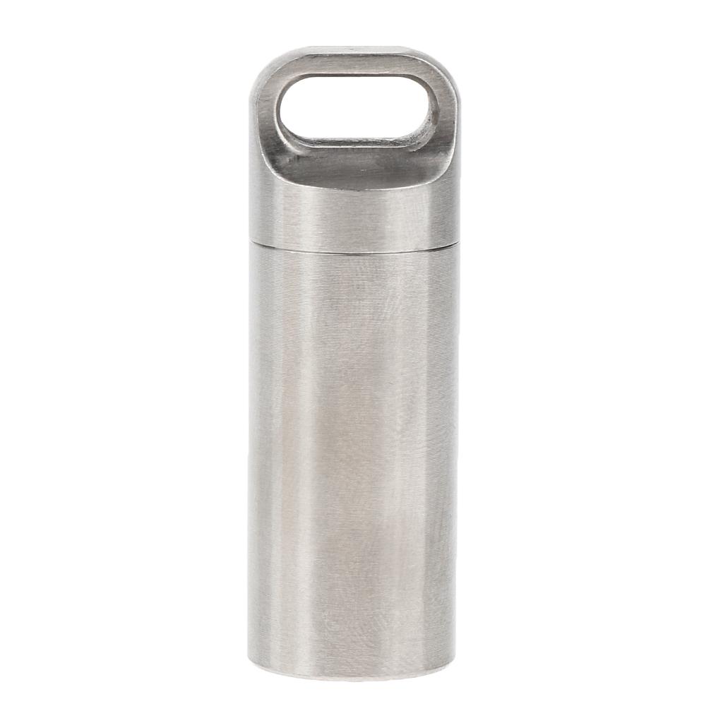 Metall Pillendose Schlüsselanhänger Pillenbox Rund Tablettenbox Kapsel 