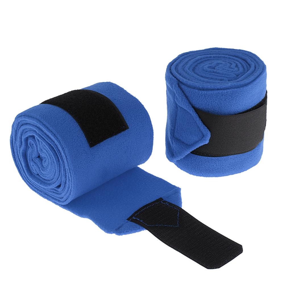 Horse Grooming Care Set of 4 Fleece Leg Wraps Equestrian Equip Supplies ...