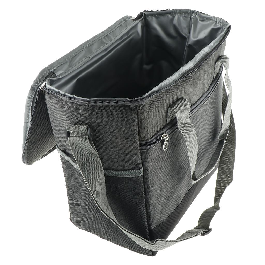 Insulated Food Drink Lunch Carrier Bag Zip Camping Beach Picnic Cooler Tote