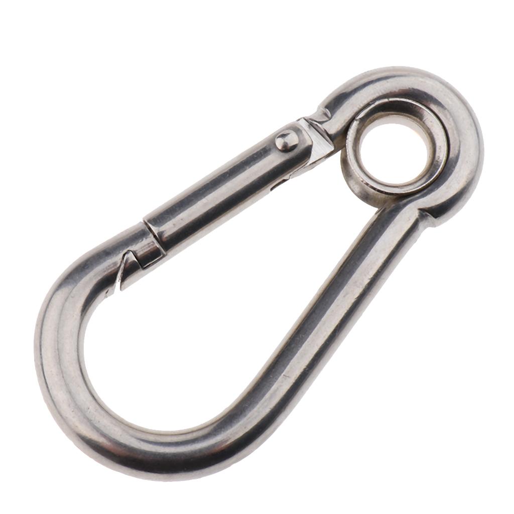 10x Carabine Clip Clasp Spring Hooks Keyring Buckle Camping Carabina