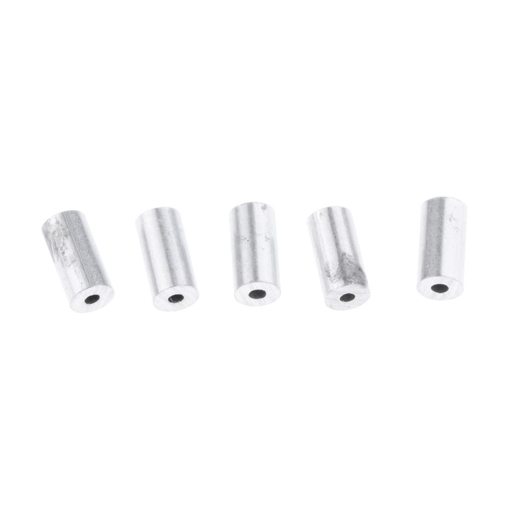 100x Fishing Single Barrel Aluminium Crimp Fishing Tackle Connector 1.4mm