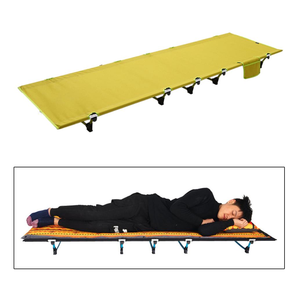 Camping Folding Bed Portable Single Sleeping Cot with Carry Bag Green