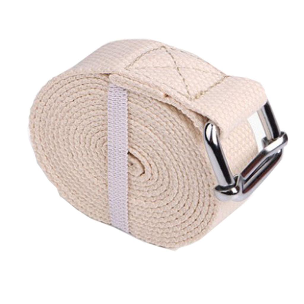 Yoga Stretch with Yoga Rope Yoga Sports Belt Stretch Rope Beige