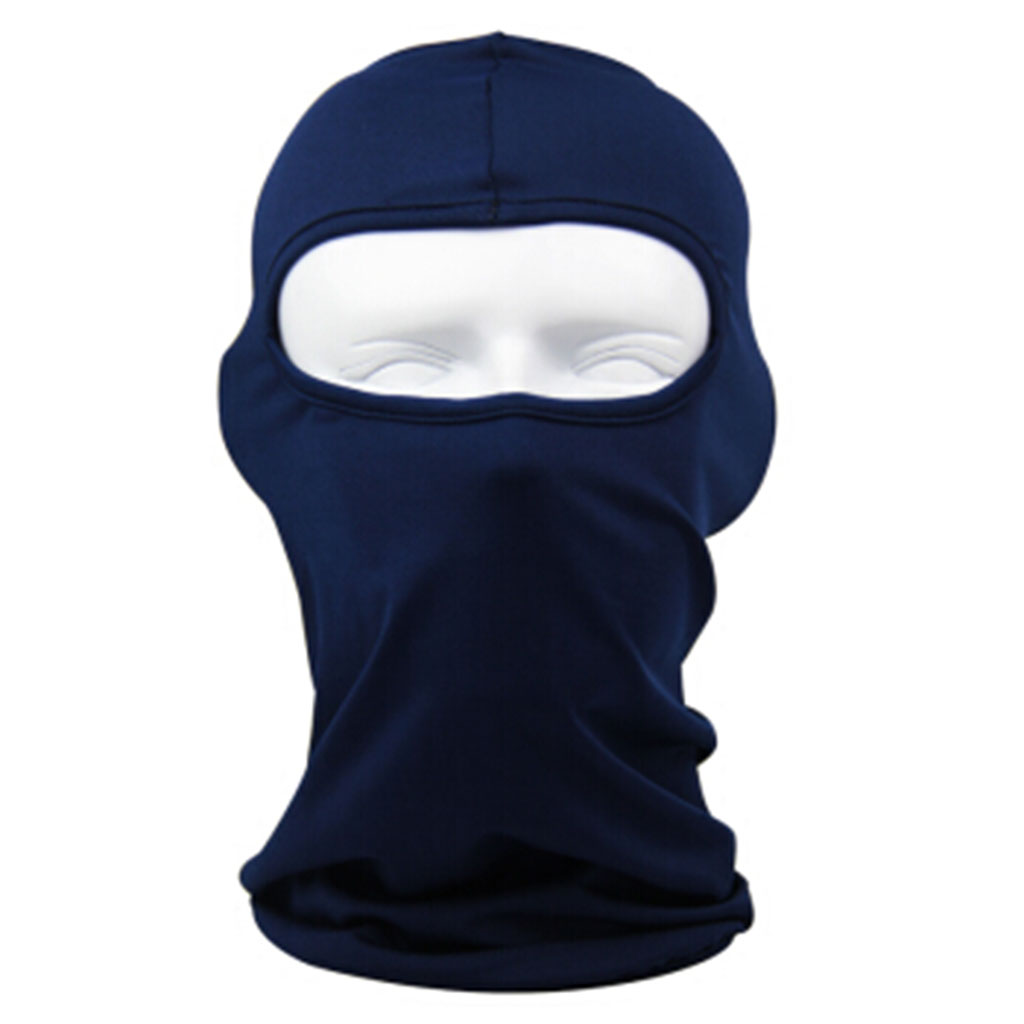 Unisex Cycling Windproof Cap Head Neck Bandana Sunshade Face Mask Dark Blue