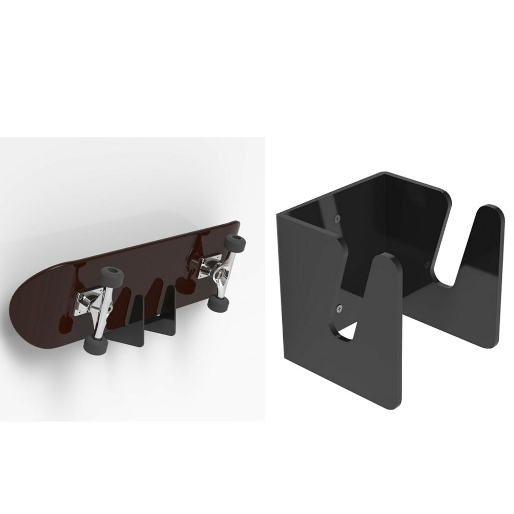 Skateboard Wall Hanging Bracket Display Mount Deck Storage Rack Model 3