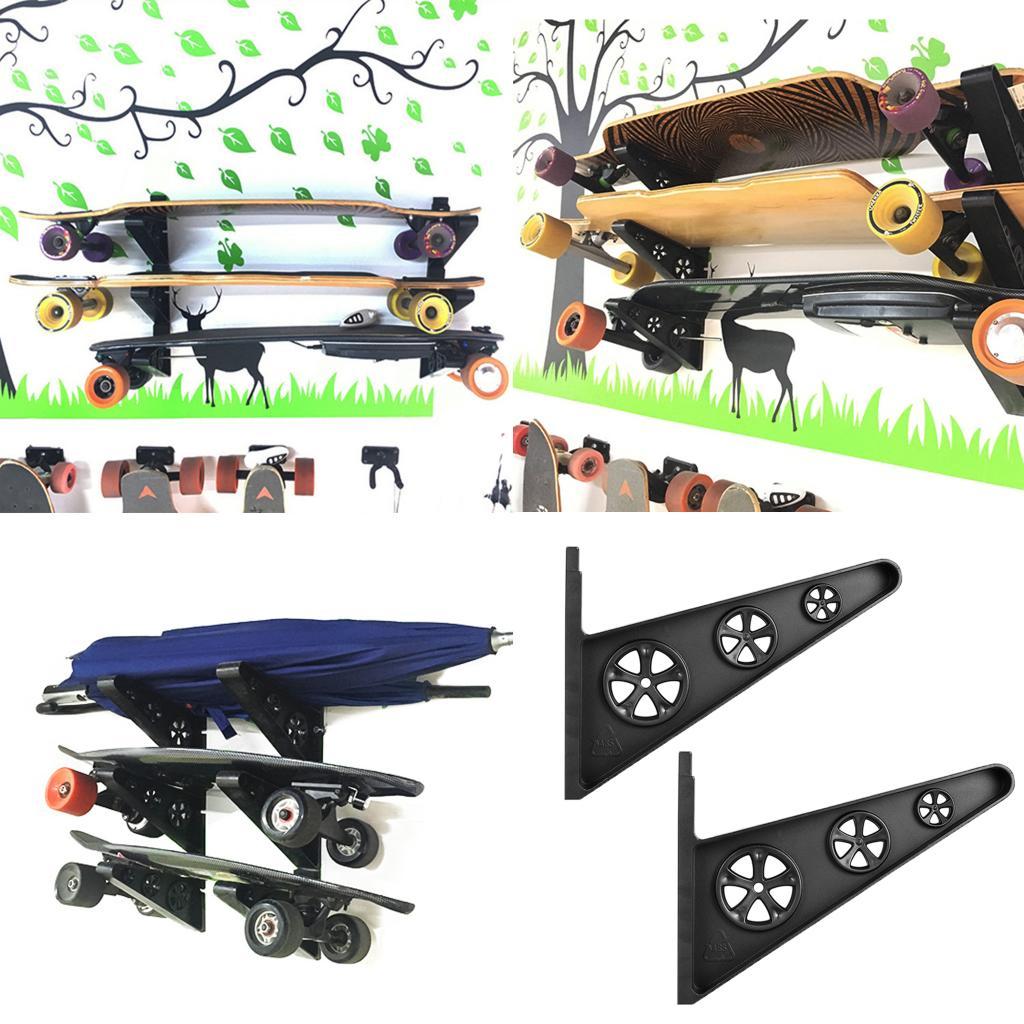 Longboard Wall Rack Longboard Storage Holder Wall Mounted 14.3x20cm 1Pair