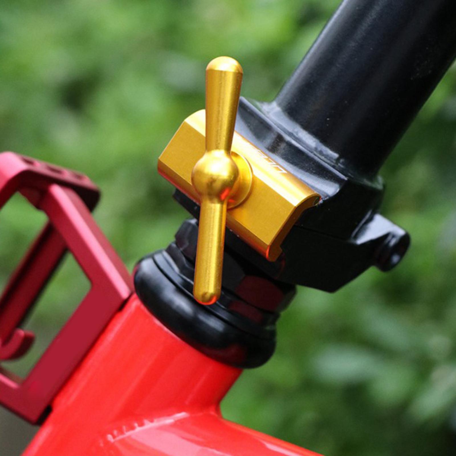 Aluminium Alloy CNC Lightweight Hinge Clamp Lever For Brompton Bike Gold