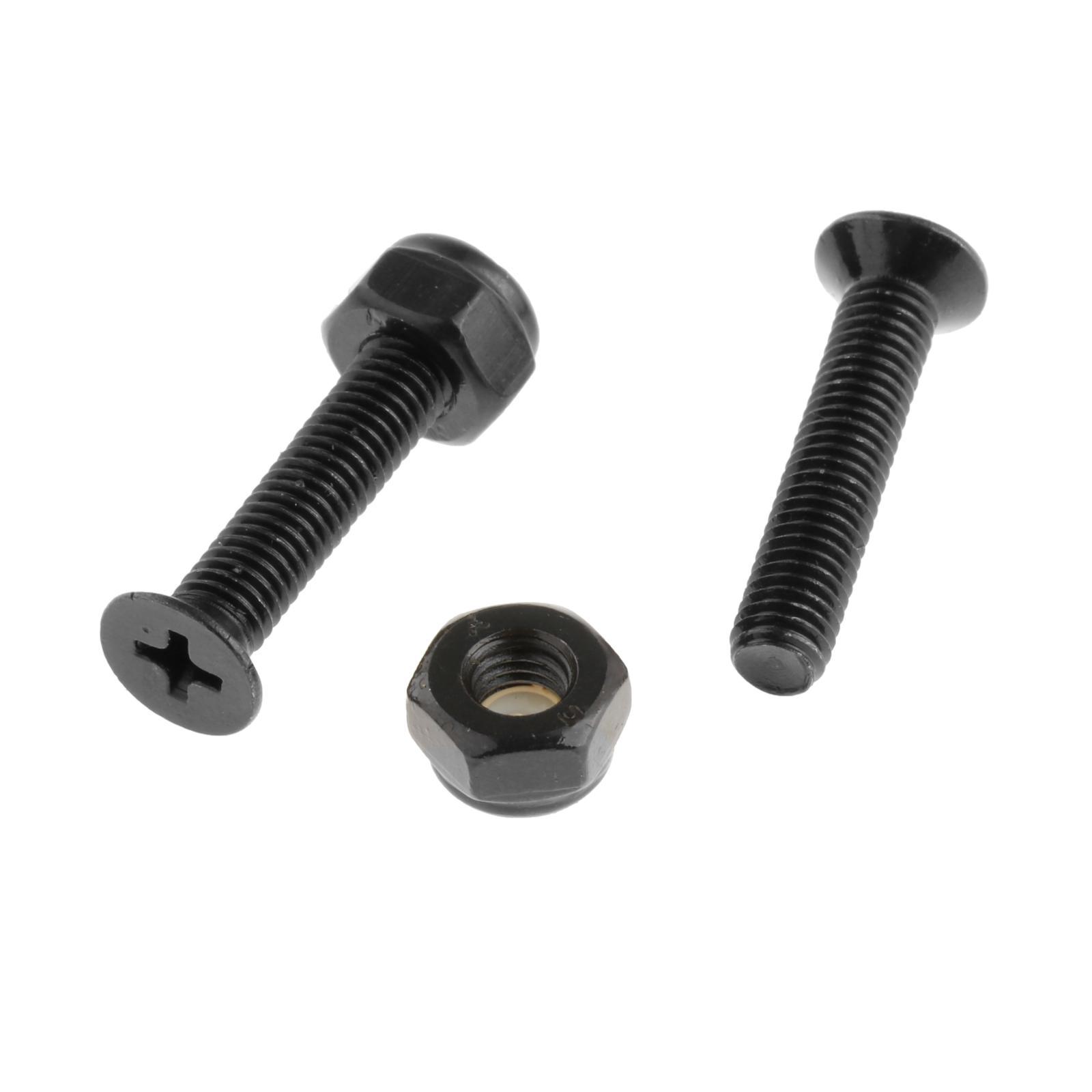 3x8x Replacement Longboard Skateboard Wheel Hardware Screws 25mm Black