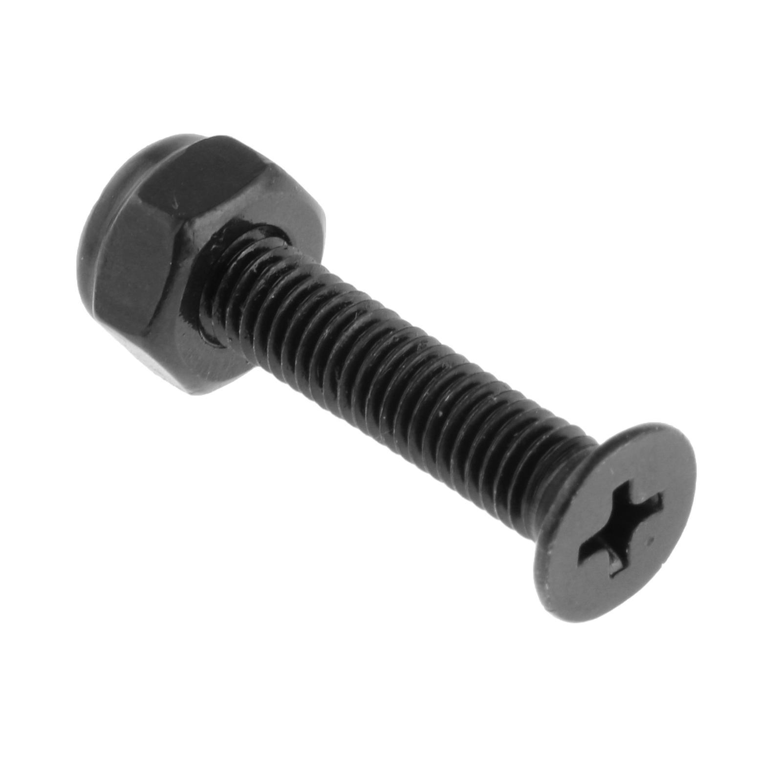 8x Replacement Longboard Skateboard Wheel Hardware Screws 25mm Black