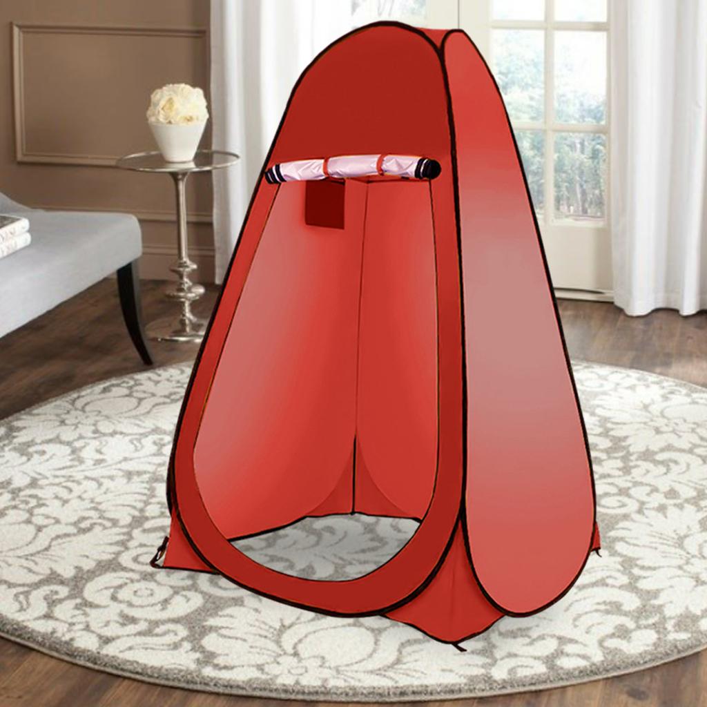 Portable 1 Person Automatic Camping Privacy Shelter Tent Room Red