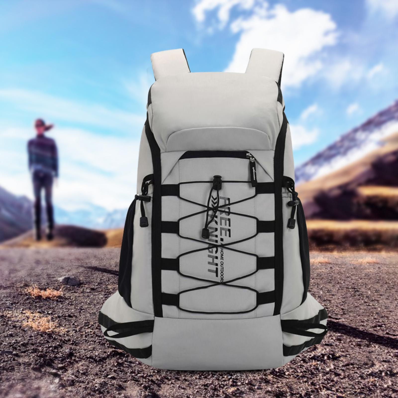 Outdoor Hiking Backpack Waterproof Sport Camping Rucksack Bag Grey