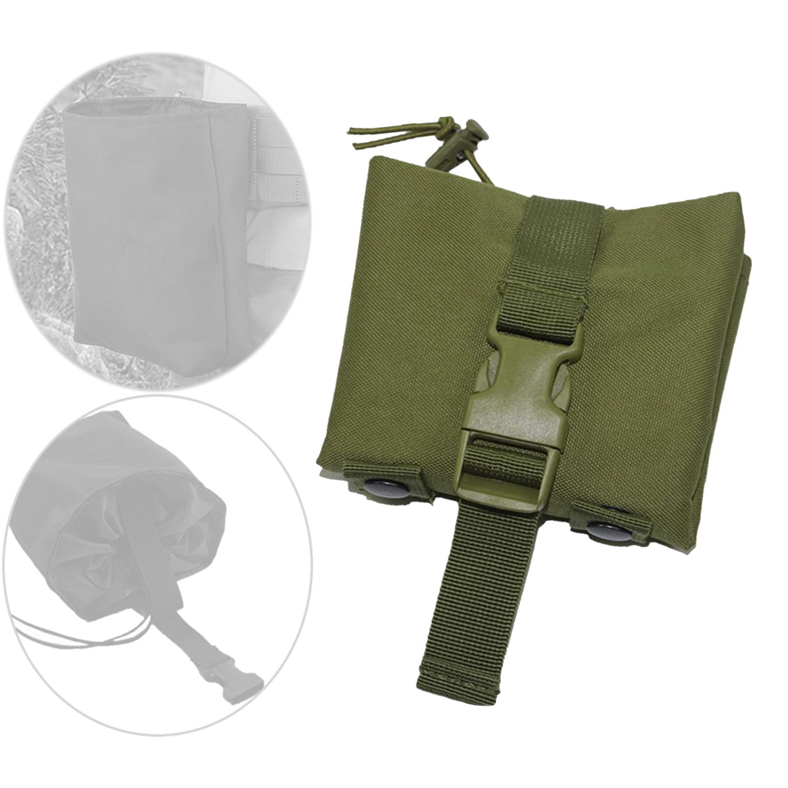 Universal Waist Bag Waterproof Drawstring Bag Attachments for Hunting Hiking Green