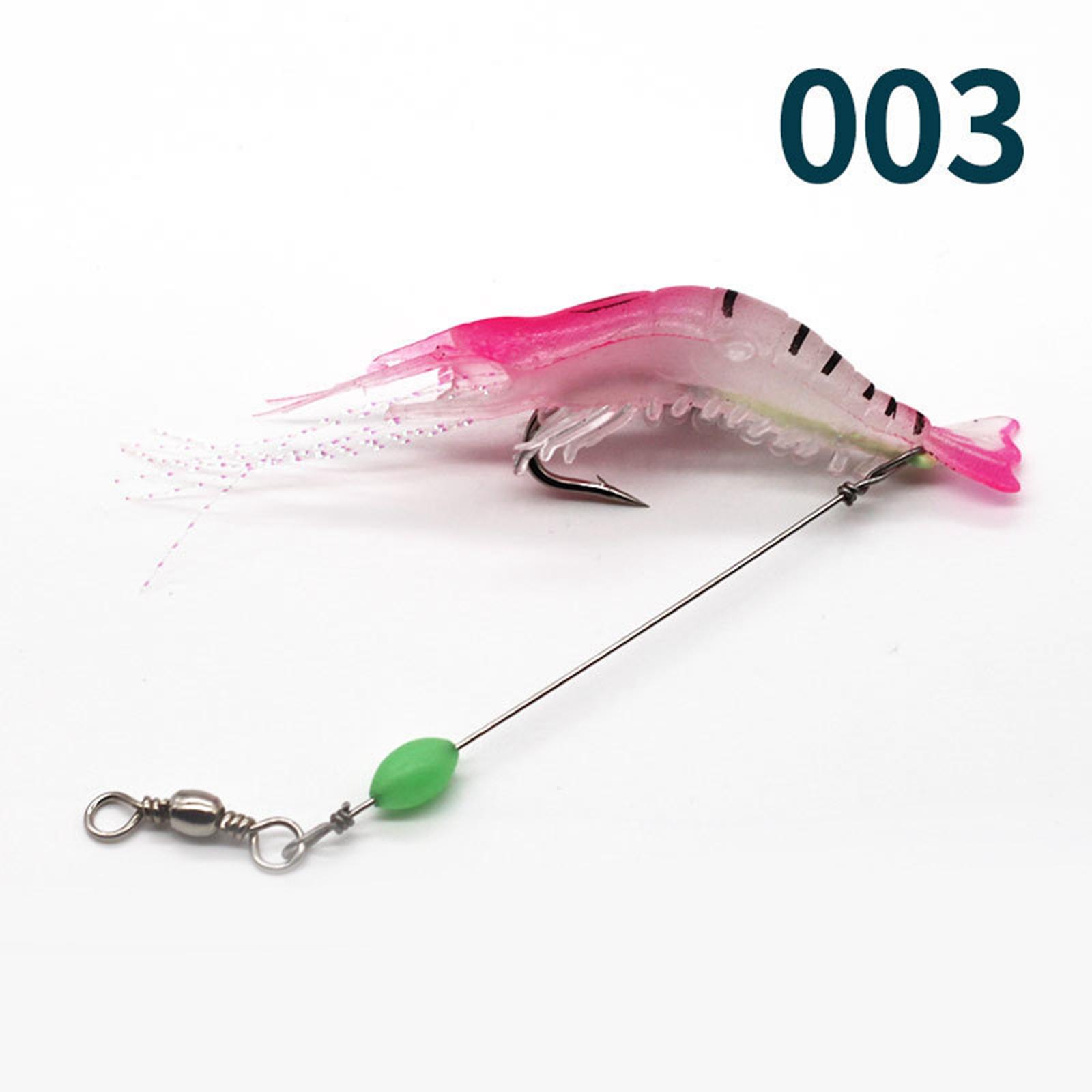 6Pcs Soft Shrimp Lures Outdoor Fishing Fishing Baits Luminous Bionic Shrimps