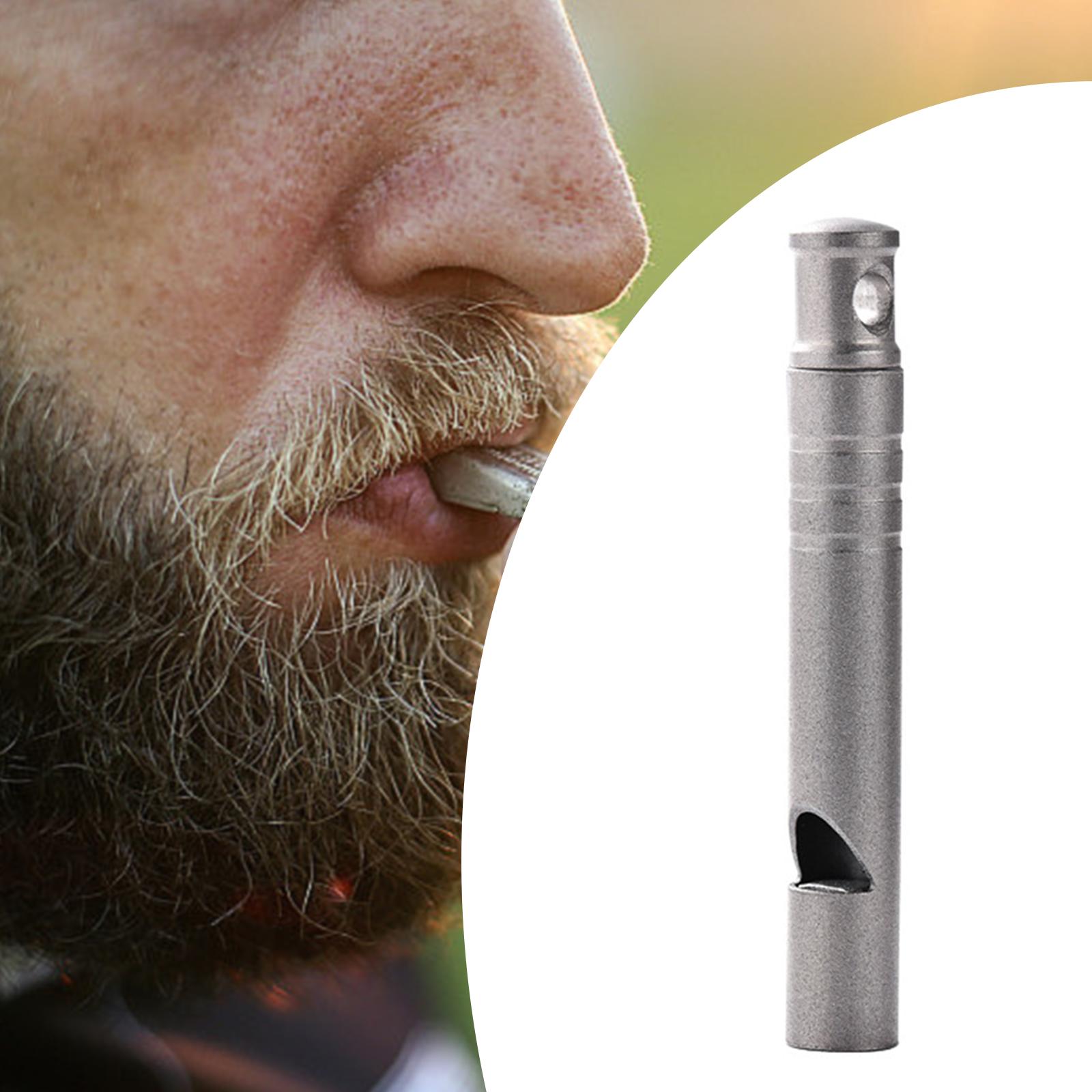 Titanium Emergency Whistle Survival Whistle for Emergency Hiking Life Saving