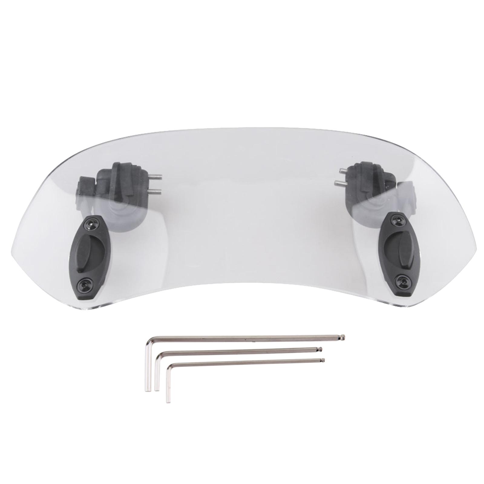 28cm Motorcycle Clip-on Windshield Windscreen Extension Deflector Universal